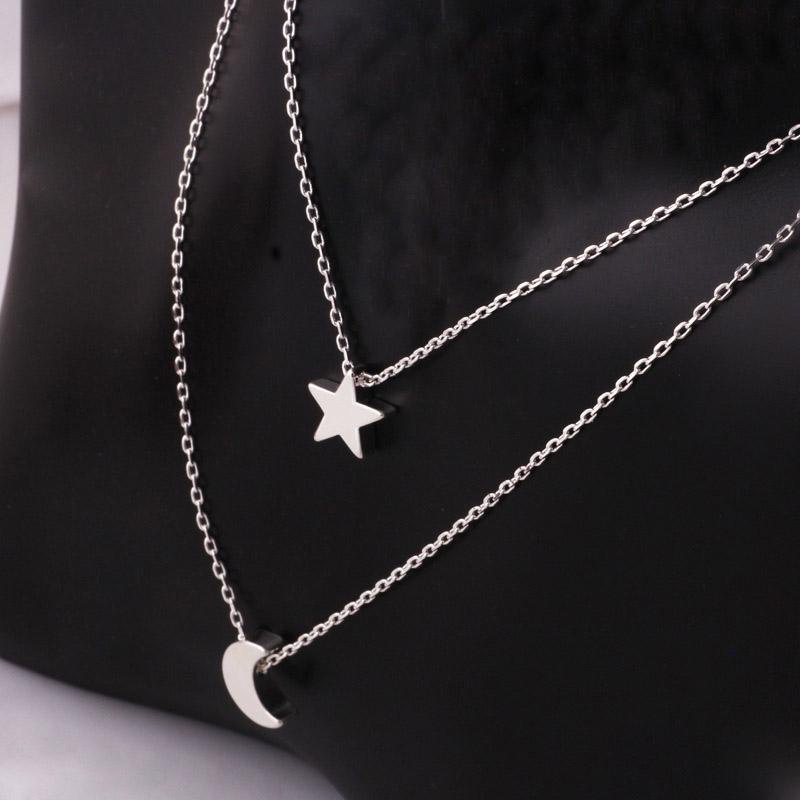 Vòng Cổ Choker Mặt Trăng Và Ngôi Sao Phong Cách Hàn Quốc