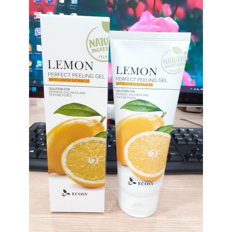 GEL TẨY TẾ BÀO CHẾT CHANH ECOSY LEMON PERFECT PEELING GEL 180g