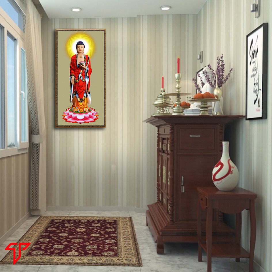 Tranh Phật vãng sanh, tranh phật giáo, tranh thờ - Thế Giới Tranh Đẹp (size 30x60)