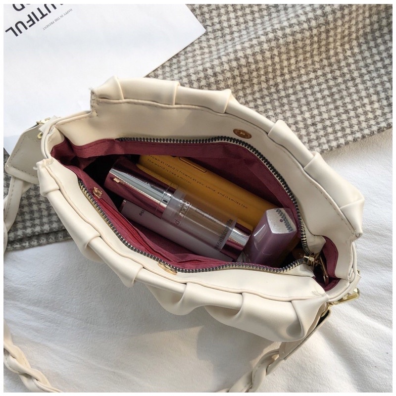 Túi đeo chéo nữ da nhúm dây xoắn Zuliashop8386