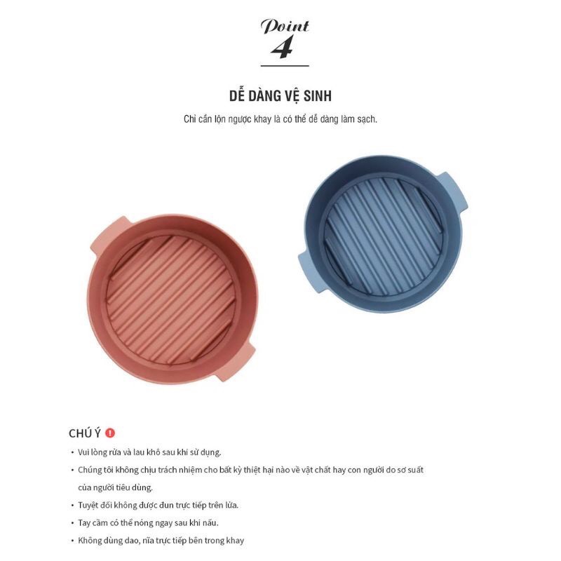 KHAY SILICONE dành cho nồi chiên không dầu và lò vi sóng Lock&Lock-CKB002-CKB003