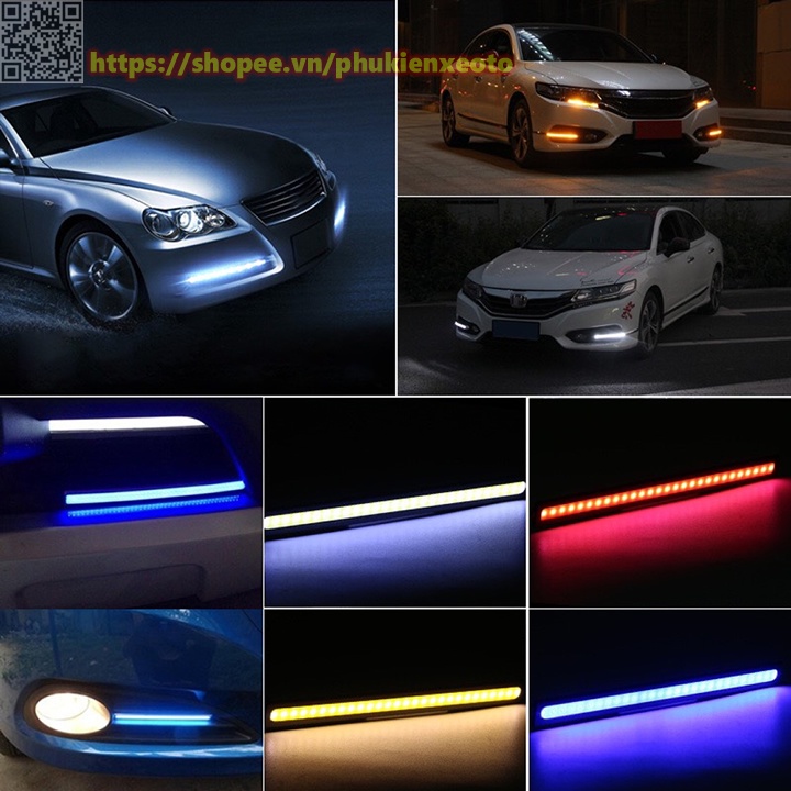 Đèn LED Sương Mù, Đèn Gầm, Chống Thấm Nước 17cm COB 12V Độ Ô Tô, Xe Máy