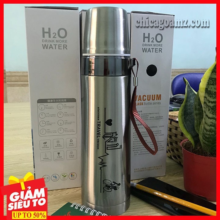 Bình giữ nhiệt SANLU H2O inox 800ml