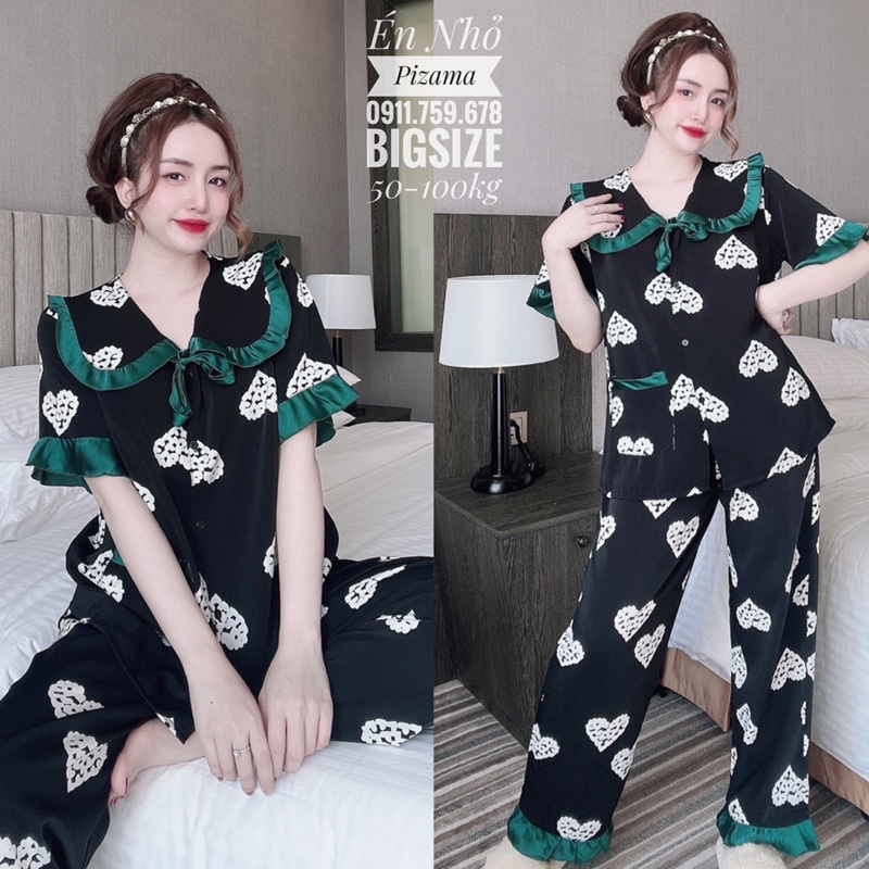 Đồ Bộ pizama Bigsize 50-100kg Dài mango cao cấp