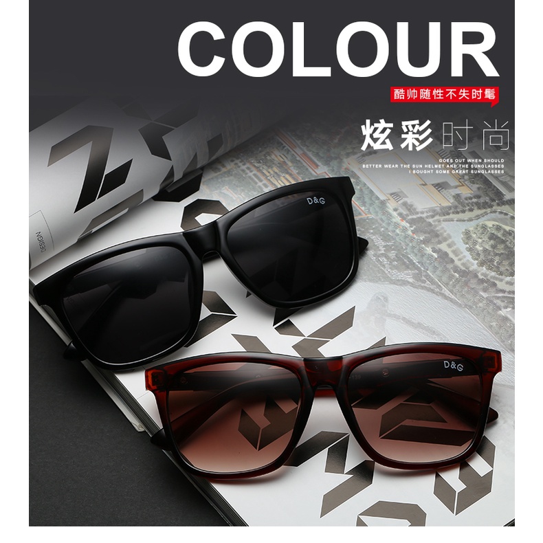 DOLCE &amp; GABBANA Kính Mát in Chữ Nhiều Màu Sắc Phong Cách Cổ Điển Thời Trang Chống Tia uv400 Dành Cho Nam Và Nữ