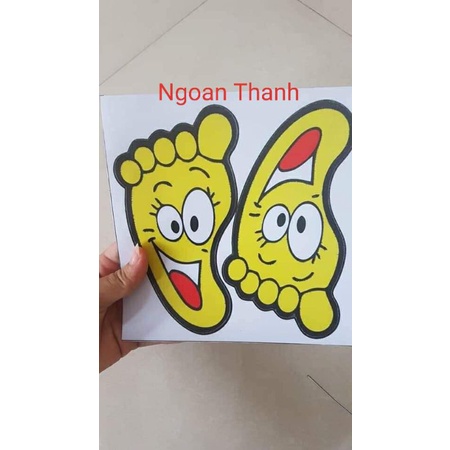 Bàn chân đề can siêu cute