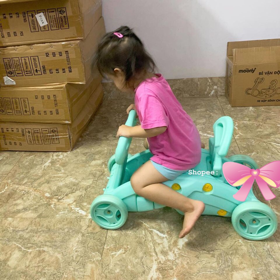 Xe chòi chân kiêm xe bập bênh 2in1 chắc chắn và an toàn cho bé (quà Moony)