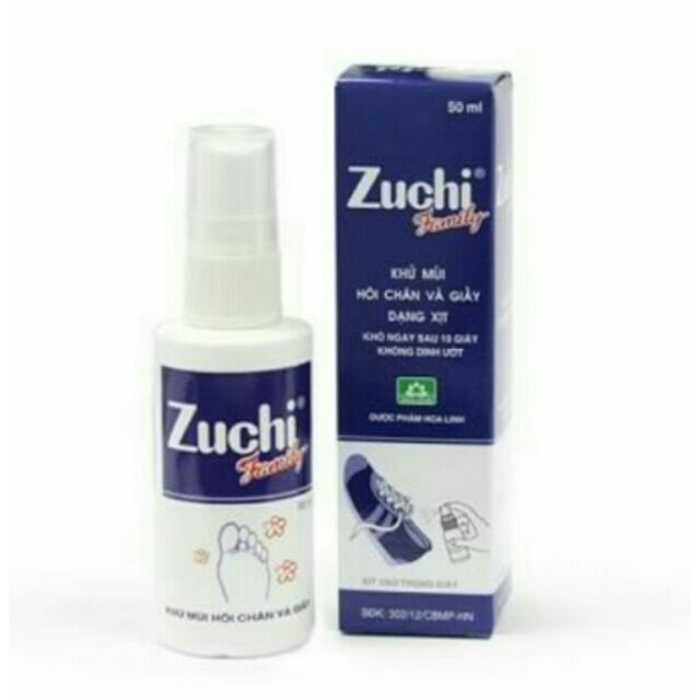 Xịt khử mùi hôi chân & giầy. Zuchi. 50ml