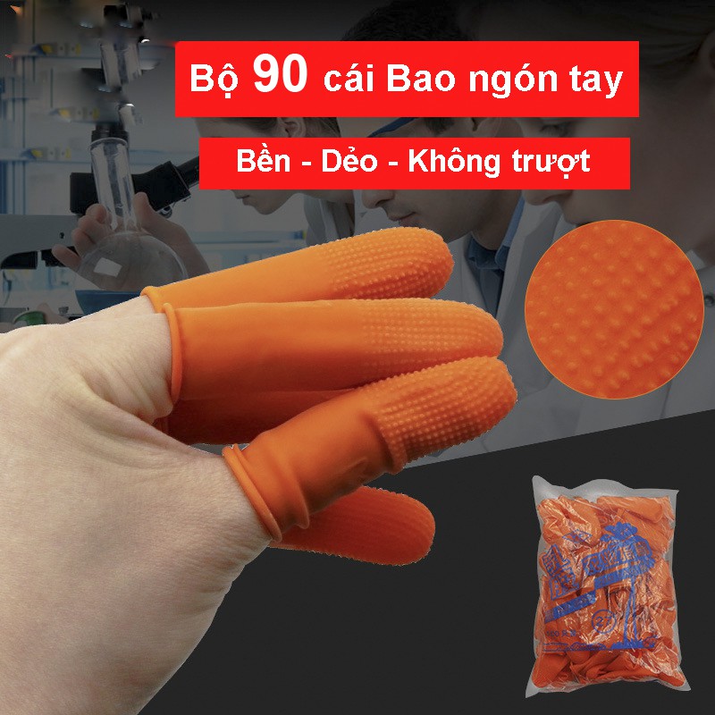 Bộ 90 cái găng tay chụp ngón tay làm đồ thủ công, bảo vệ ngón tay, chống trơn trượt