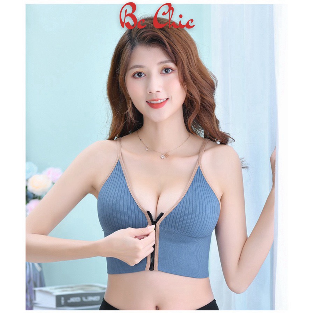 Áo Bra Nữ - Áo Lót Nữ 2 dây Nâng Ngực kéo khóa tôn dáng mẫu Bra B301 BC_CHIC LINGERIE