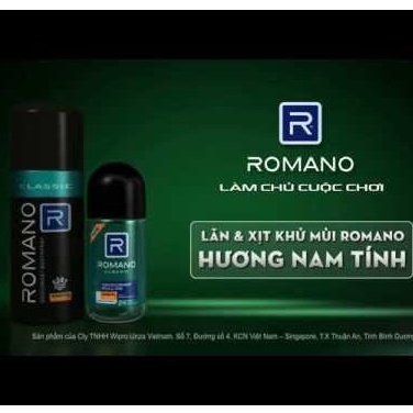 Xịt Khử Mùi Romano 150ml