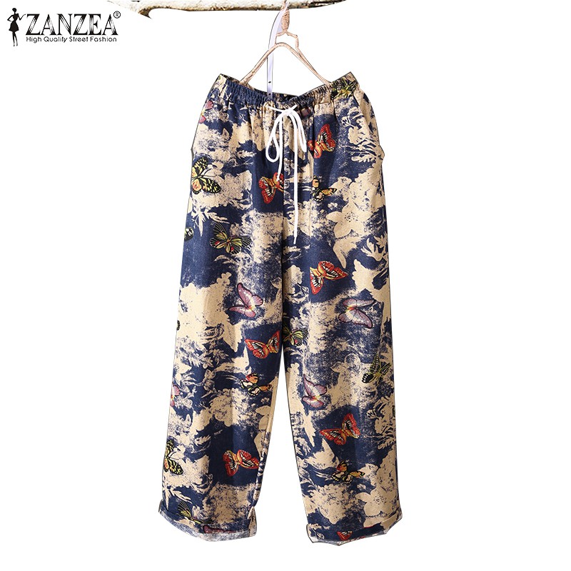 Quần Dài ZANZEA  Ống Rộng Phong Cách Thời Trang Cho Nữ