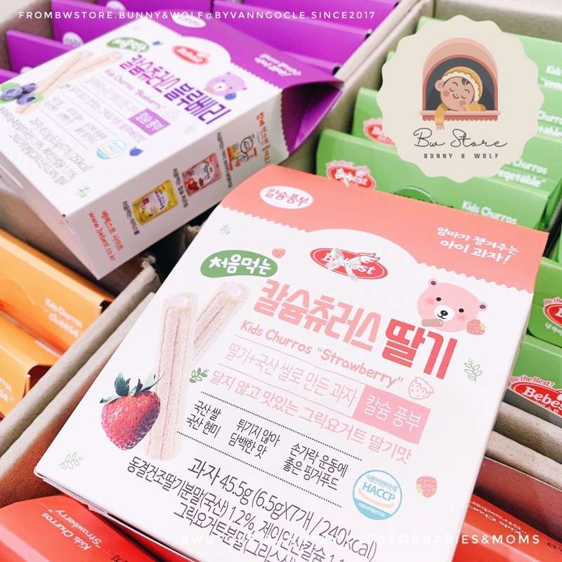 Bánh Quẩy Churros Nhân Kem Hàn Quốc cho bé ăn dặm