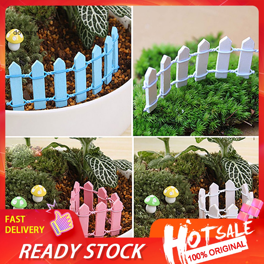 Bộ 5 mô hình hàng rào mini bằng gỗ dùng cho trang trí tiểu cảnh