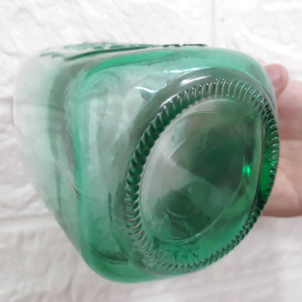 Ly cốc thủy tinh có nắp ống hút và quai cầm Mẫu Vuông cỡ 400ml mã 20022