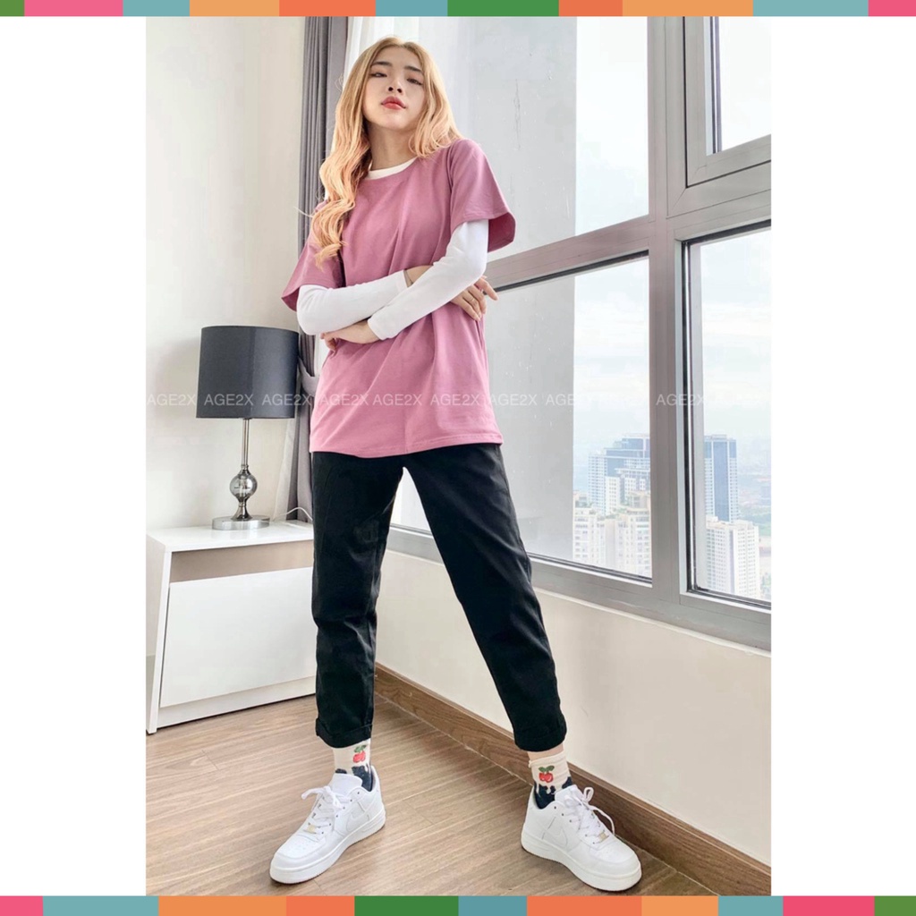 Quần Baggy kaki Lính Amy AGE2X, siêu dễ phối đồ, chất kaki cotton wash mềm, phối sọc bo gân co giãn tốt