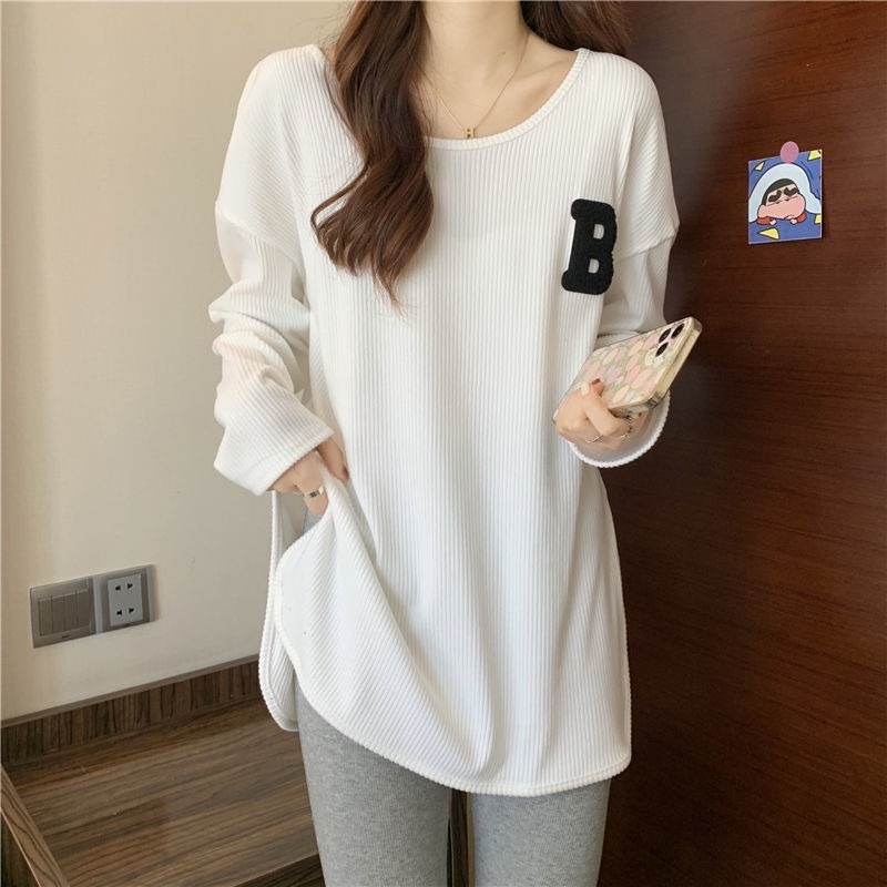 Áo Thun Dày Dáng Rộng Phong Cách Phương Tây Thời Trang Cho Nữ