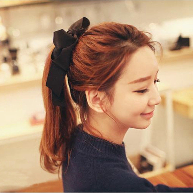 1 Dây Buộc Tóc Cao Su Co Giãn Hình Nơ