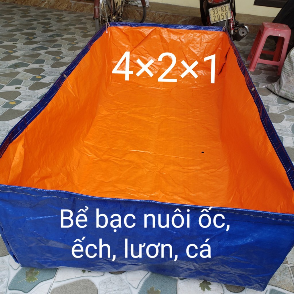 BỂ BẠT NUÔI CÁ, ỐC, ẾCH , LƯƠN ĐỦ KÍCH THƯỚC - bạt 6.4.1