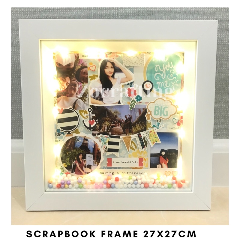 KHUNG ẢNH SCRAPBOOK (KHUNG ẢNH NỔI HANDMADE) tặng in ảnh miễn phí, note tên theo yêu cầu