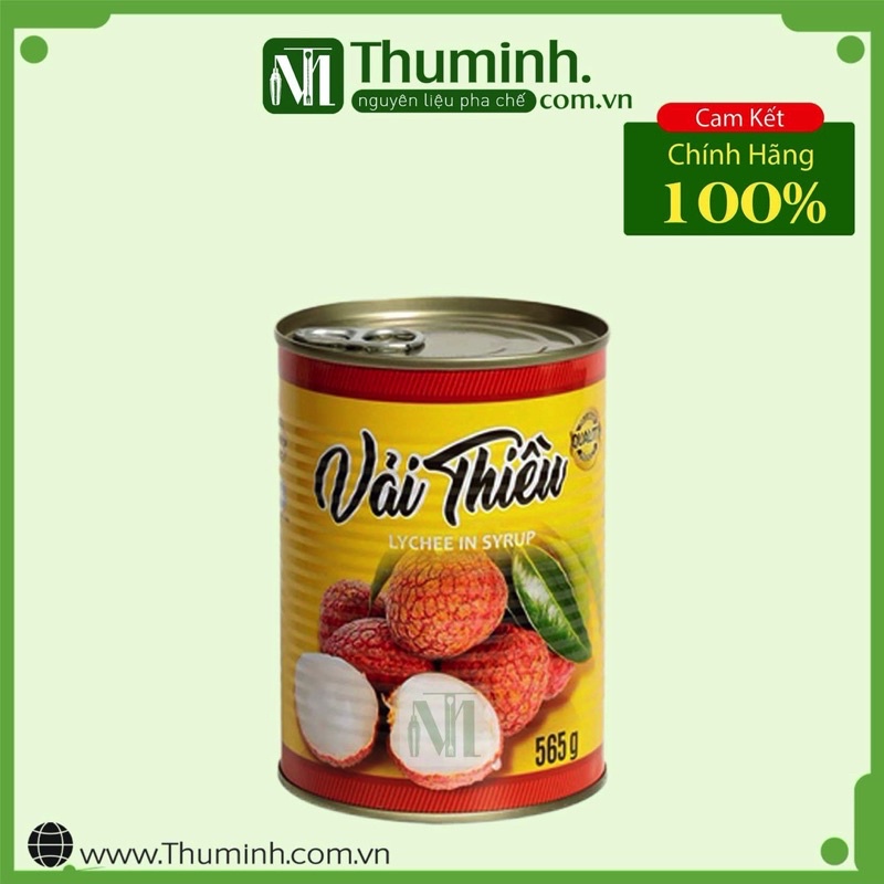 Vải Ngâm Nước Đường Lon Vàng 565g