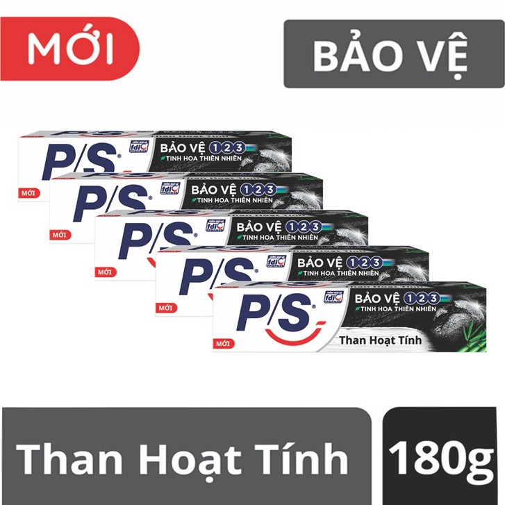 Kem Đánh Răng P/S Bảo Vệ 123 Than Hoạt Tính 180g