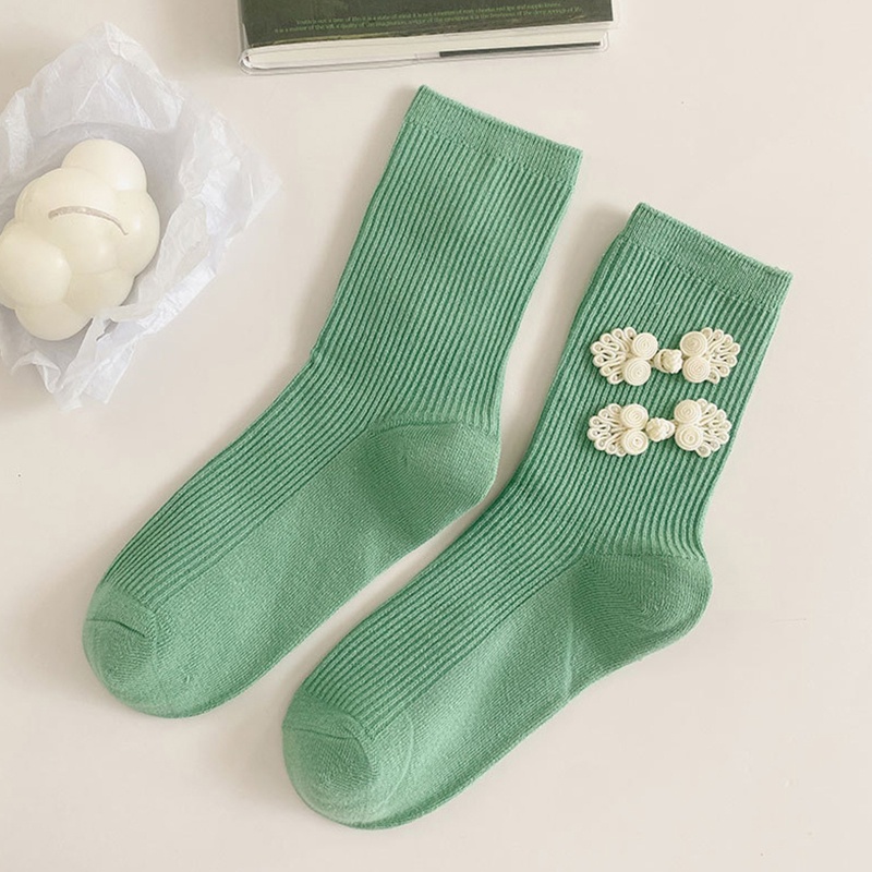 Youyo Vớ Cotton Cổ Vừa Thời Trang Dành Cho Nữ