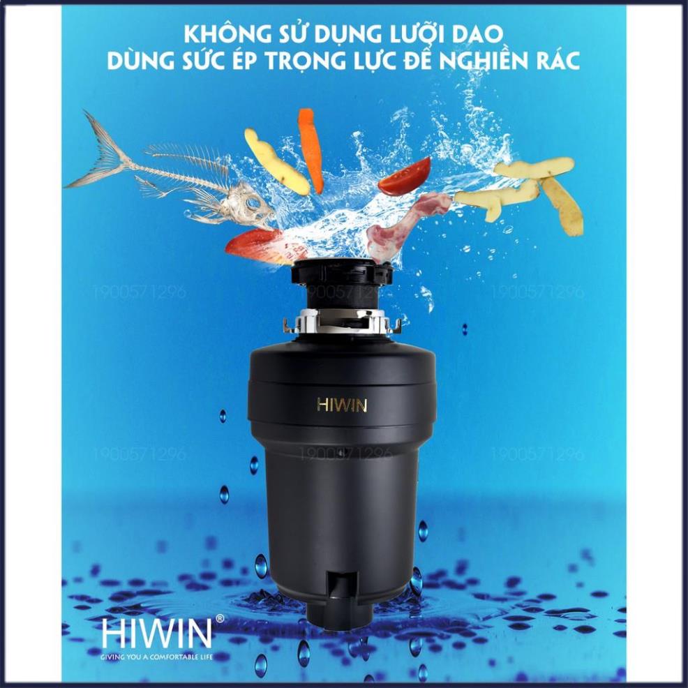 Máy xử lý rác xay rác nhà bếp cao cấp màu đen công suất 600W HIWIN LJ-600B
