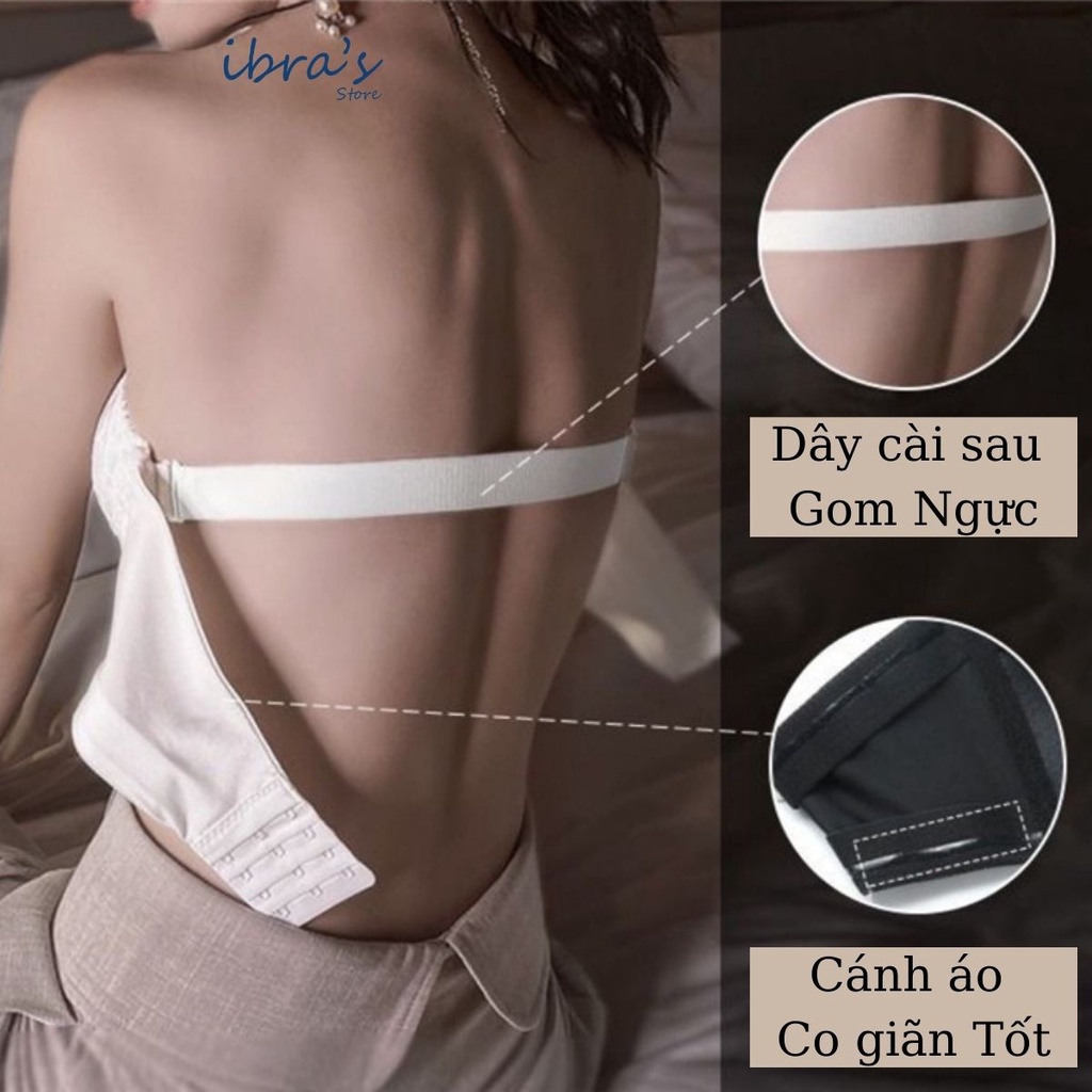 Áo Nâng Ngực Không Dây Ibra's Store Không Gọng Tạo Khe Sexy, Áo Lót Nữ Mút Nâng Bàn Tay Êm Mềm Chống Tụt Và Chảy Xệ A30