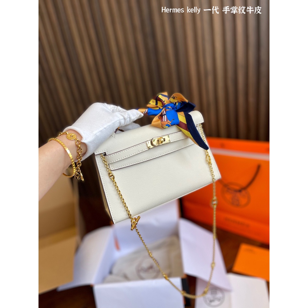 Túi Xách Her.mes ke.lly Size 22cm Màu Trắng