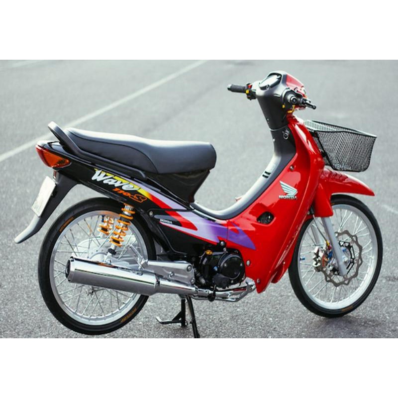 Trọn bộ tem xe Wave 110 màu đỏ đen
