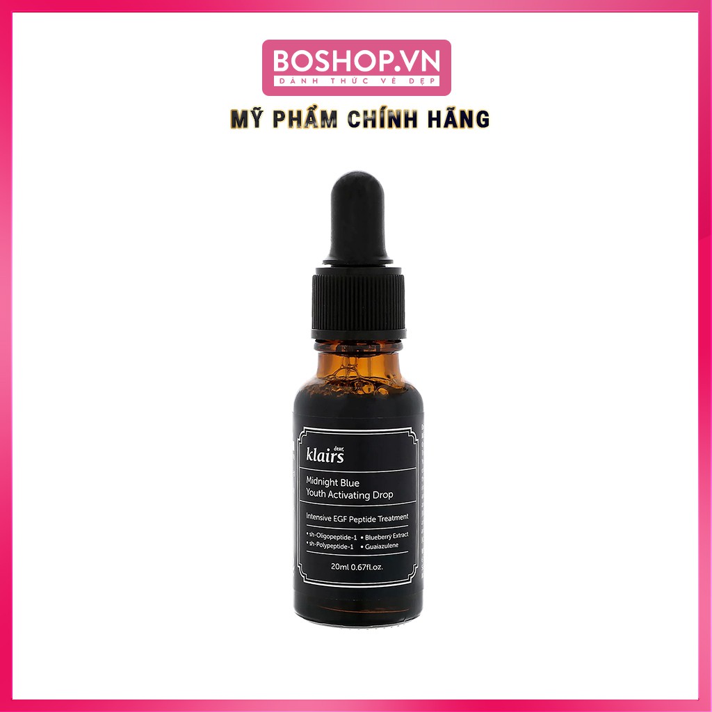 Tinh Chất Dưỡng Ẩm Chống Lão Hóa Klairs Midnight Blue Youth Activating Drop 20ml