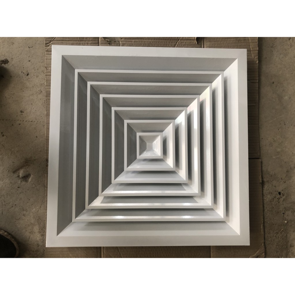 Cửa gió khuếch tán kích thước bì 600x600,kích thước cổ 450x450,Cho điều hòa âm trần