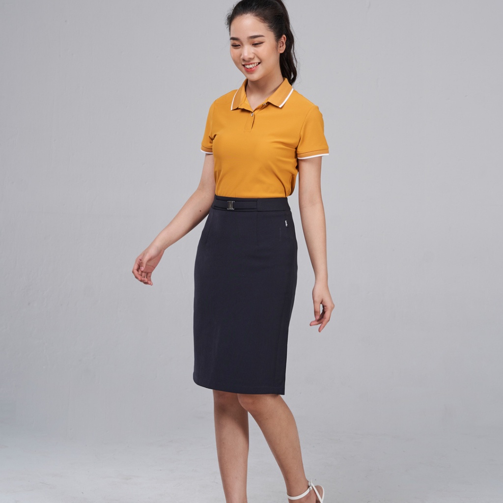 Áo polo nữ YODY vải Airycool phối nẹp bo quả trám siêu mát áo phông có cổ thoáng khí APN5046