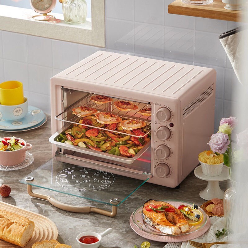 Lò nướng đa năng BEAR 1200W dung tích 20L màu hồng , bảo hành 12 tháng