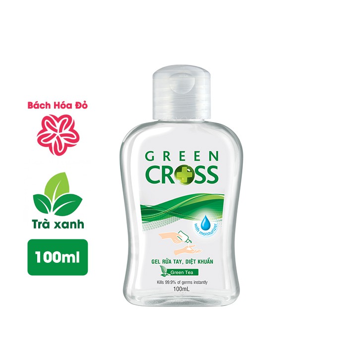 Gel rửa tay khô Green Cross dung tích 100ml/chai - Hương Trà Xanh