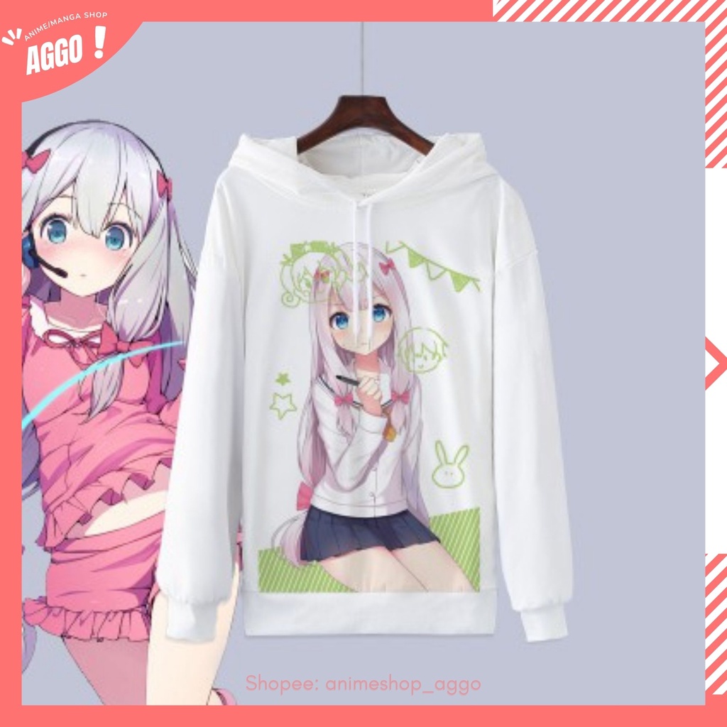 Áo Hoodie Dài Tay Anime Eromanga Sensei Nam Nữ Đủ Size