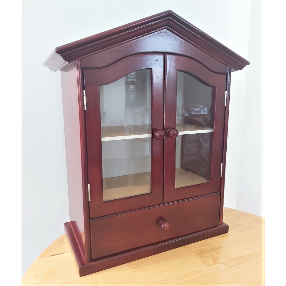 Tủ Thuốc Gỗ Nhiều Màu, Tủ Lưu Trữ Đồ Dùng Mái Nhà 2 Cánh Có Hộc Treo Tường - Hàng VN Xuất Khẩu