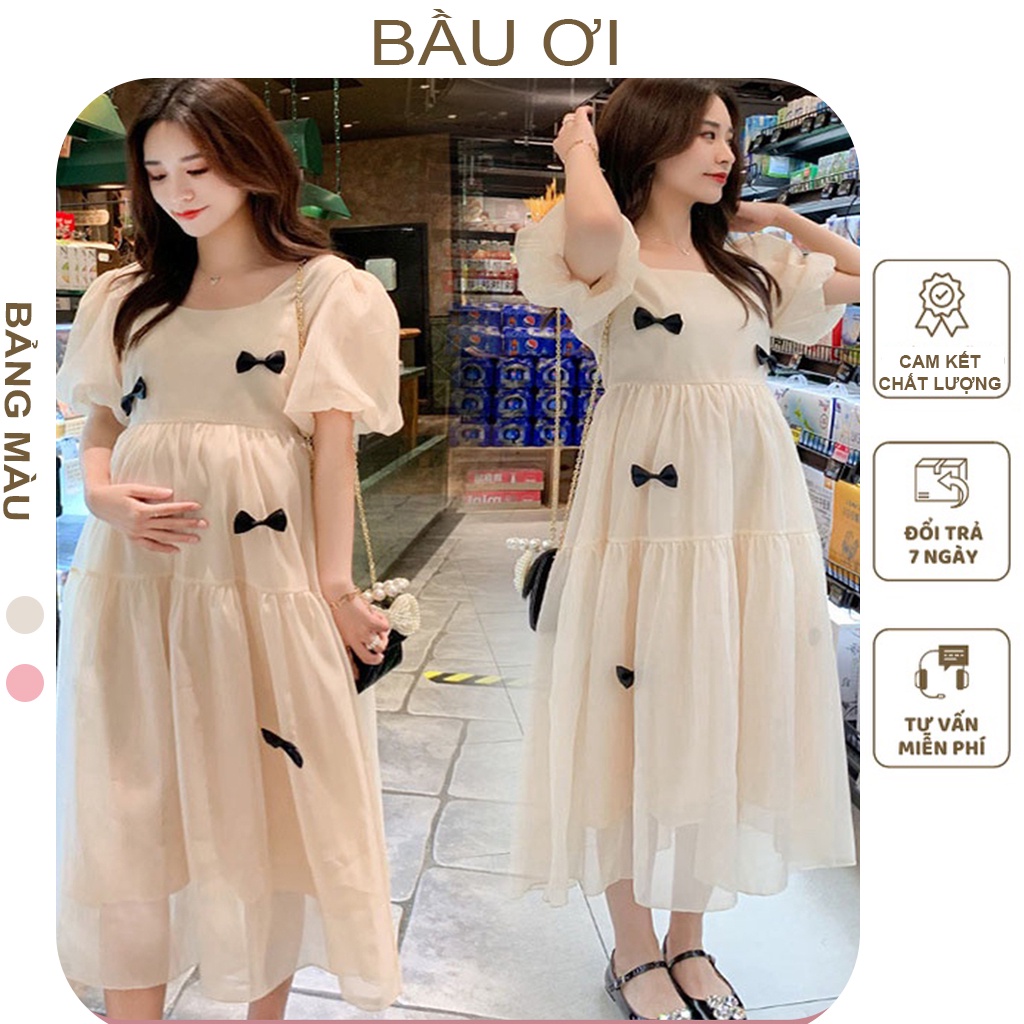 [BAUOI V01] VÁY BẦU CÔNG SỞ - ĐẦM BẦU DỰ TIỆC MÙA HÈ SANG CHẢNH THIẾT KẾ BIG SIZE ĐẸP XINH CHO CÁC MẸ BẦU