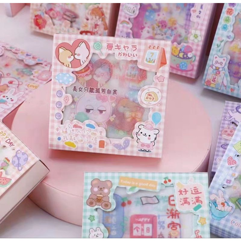 HỘP QUÀ 8 TẤM STICKER CPP, PET SIÊU XINH