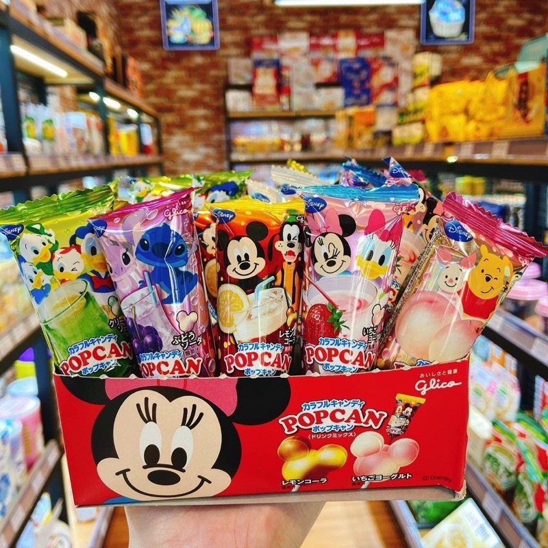 KẸO MÚT Disney POPCAN Glico Nhật Bản