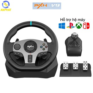 Mua  Mã 254ELSALE giảm 7% đơn 300K  Vô lăng chơi game PXN V9 Gaming Racing Wheel - Vô lăng 270/900 độ   pedal chân côn   số