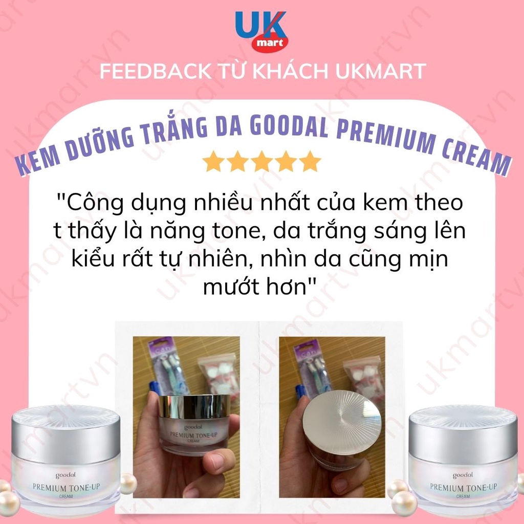 Kem Dưỡng Trắng Da Và Nâng Tone Da Tức Thì Goodal Premium Snail Tone-Up Cream