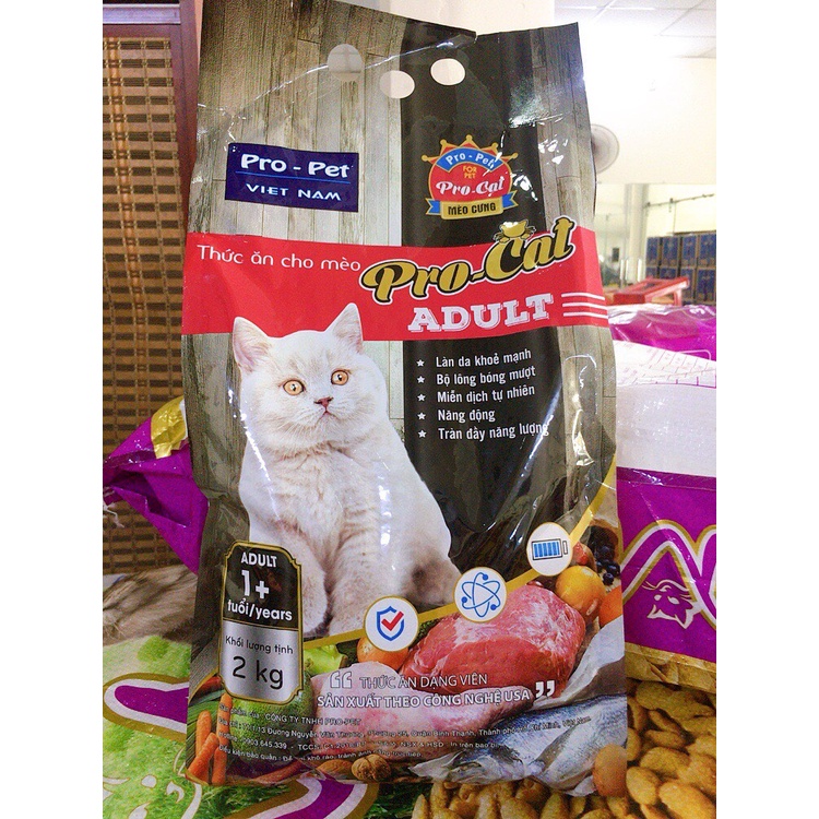 Thức ăn hạt cho mèo trưởng thành PRO CAT bao lớn 2kg