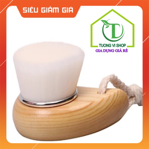 Cọ Rửa Mặt Lông tơ siêu mềm Cán gỗ Mẫu mới độc lạ giúp da mặt mềm mịn