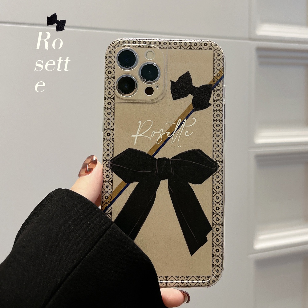 Ốp điện thoại mềm họa tiết nơ ren vintage thích hợp cho iphone 7 8 plus x xr xs 11 12 13 mini pro max se 2020