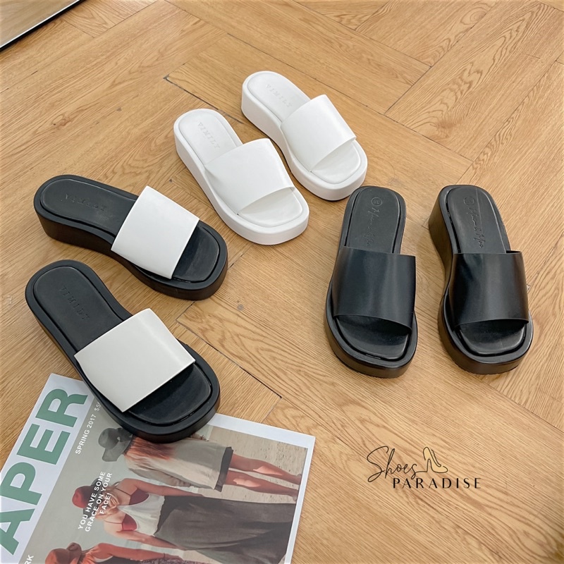 Dép nữ đế xuồng thời trang đế bằng bánh mì phong cách ulzzang SHOES PARADISE DĐX