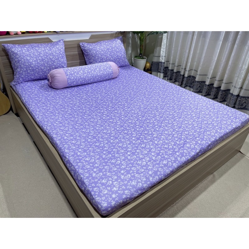Bộ drap ga thun Hàn mẫu hoa nhí 4 món