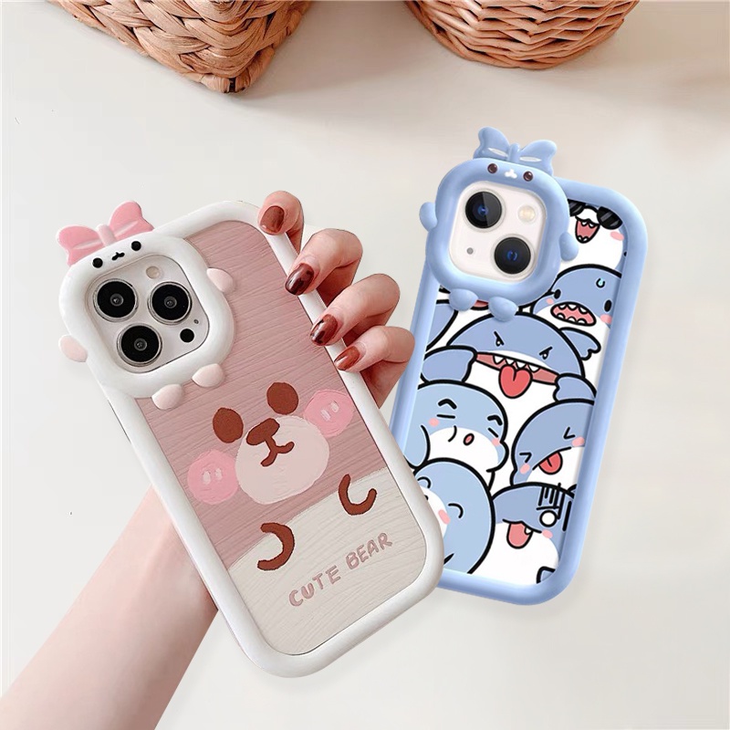 Ốp lưng iphone nơ camera hình vuông gấu mập 6/6splus/7/7plus/8/8plus/x/xr/xs/11/12/13/pro/max/plus/promax-Awifi Q4-12