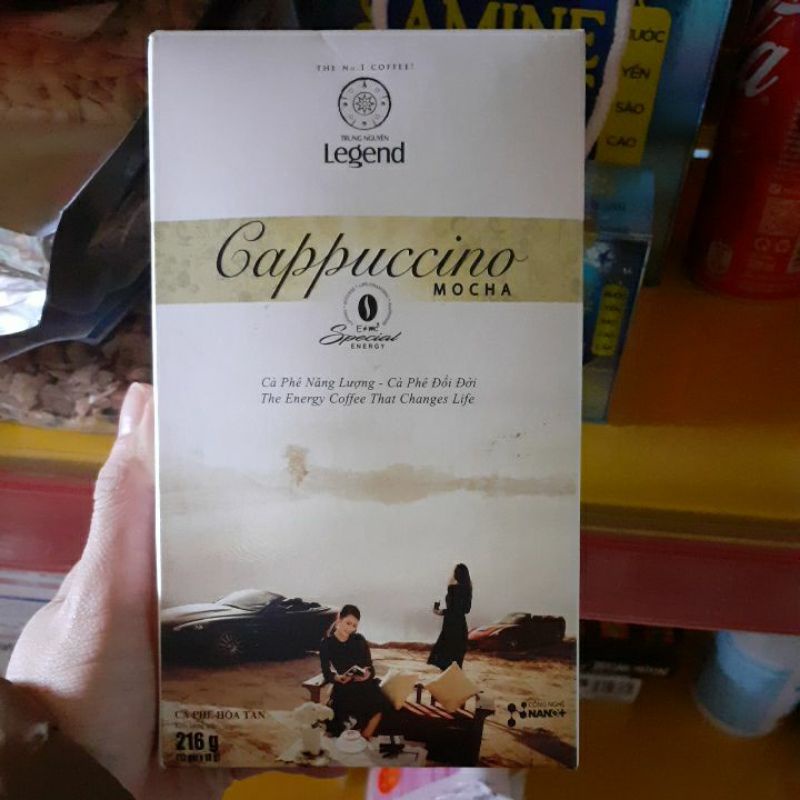 cà phê cappuccino Mocha Trung Nguyên legend hộp 216g ( 12 gói x 18 gam )